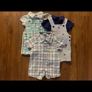 Baby Boy Rompers/Jumpers | 3 Pack Deal | Size 6-9 m | Carter’s & Egg Baby